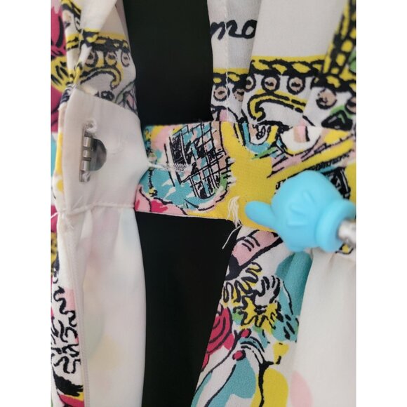 Anthropologie by Collette Dinnigan Floral Scenic Silk Shift Dress Women's Sz 2 - Picture 8 of 9